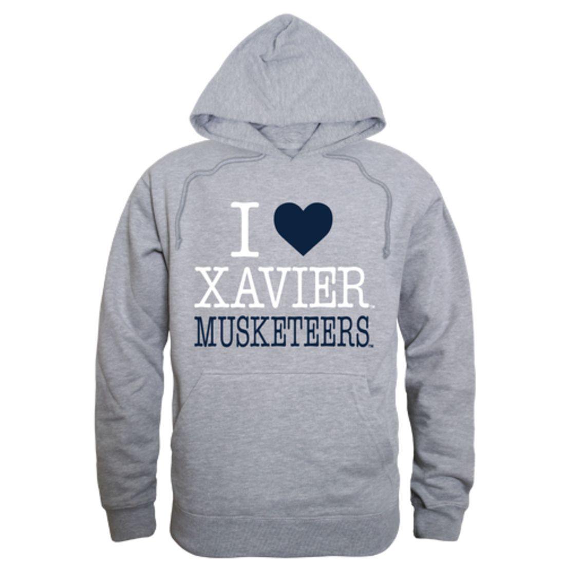 I Love avier University Musketeers Hoodie Sweatshirt-Campus-Wardrobe