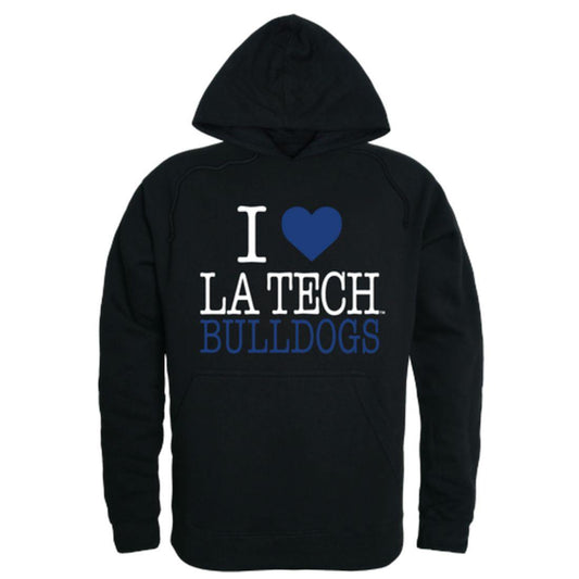 I Love Louisiana Tech University Bulldogs Hoodie Sweatshirt-Campus-Wardrobe