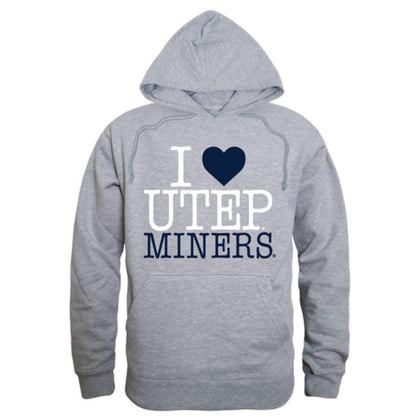I Love UTEP University of Teas at El Paso Miners Hoodie Sweatshirt-Campus-Wardrobe