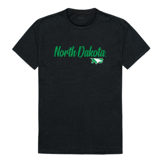 UND University of North Dakota Fighting Hawks Script Tee T-Shirt-Campus-Wardrobe