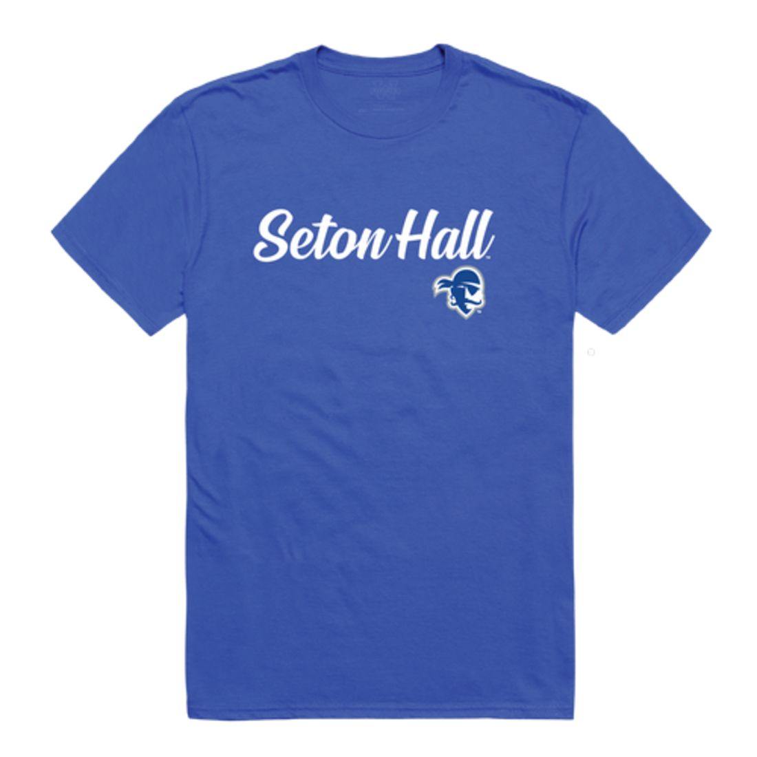 SHU Seton Hall University Pirates Script Tee T-Shirt-Campus-Wardrobe