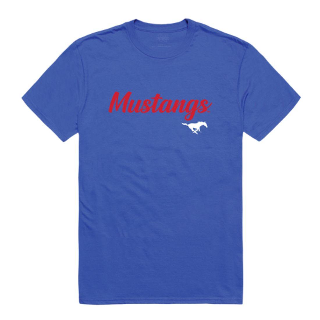 SMU Southern Methodist University Mustangs Script Tee T-Shirt-Campus-Wardrobe