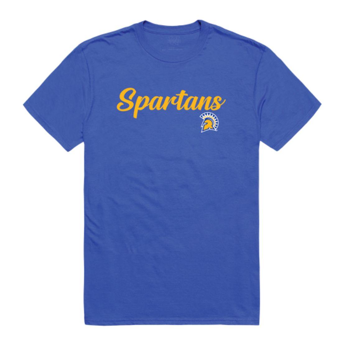 SJSU San Jose State University Spartans Script Tee T-Shirt-Campus-Wardrobe