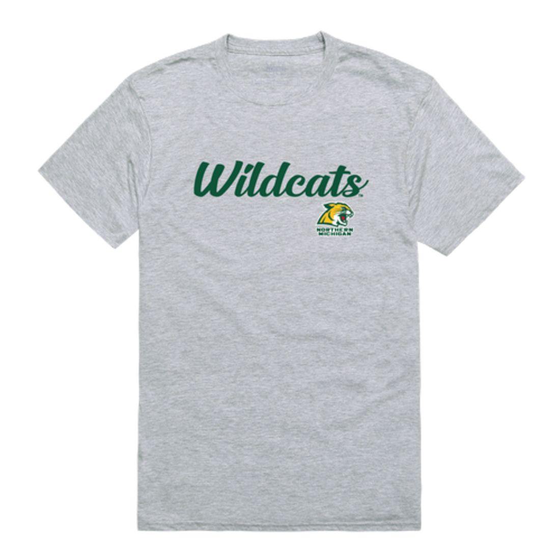 NMU Northern Michigan University Wildcats Script Tee T-Shirt-Campus-Wardrobe