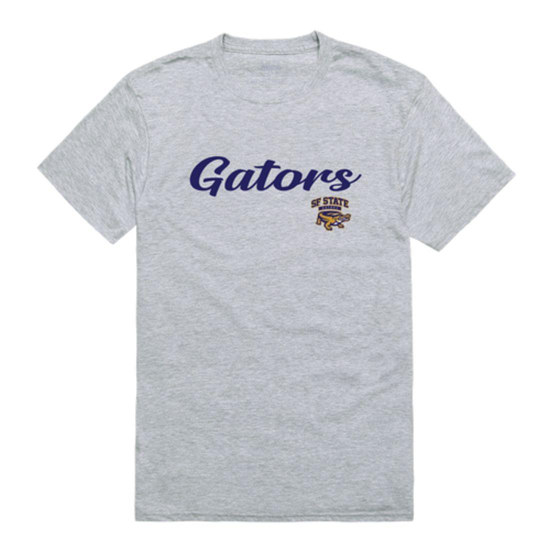 SFSU San Francisco State University Gators Script Tee T-Shirt-Campus-Wardrobe