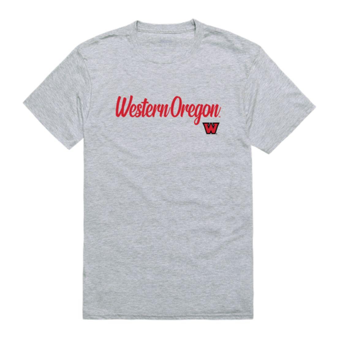 WOU Western Oregon University Wolves Script Tee T-Shirt-Campus-Wardrobe