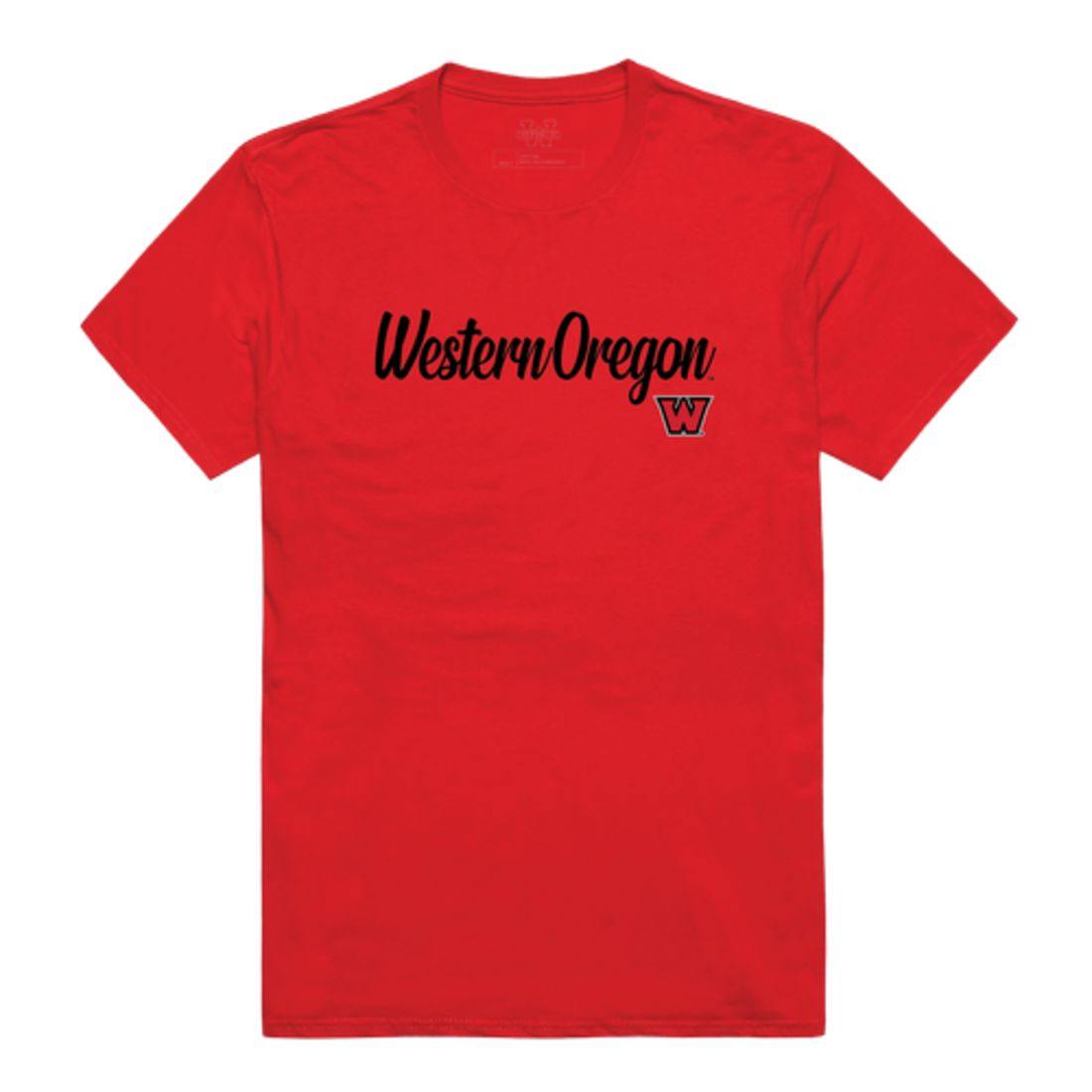 WOU Western Oregon University Wolves Script Tee T-Shirt-Campus-Wardrobe