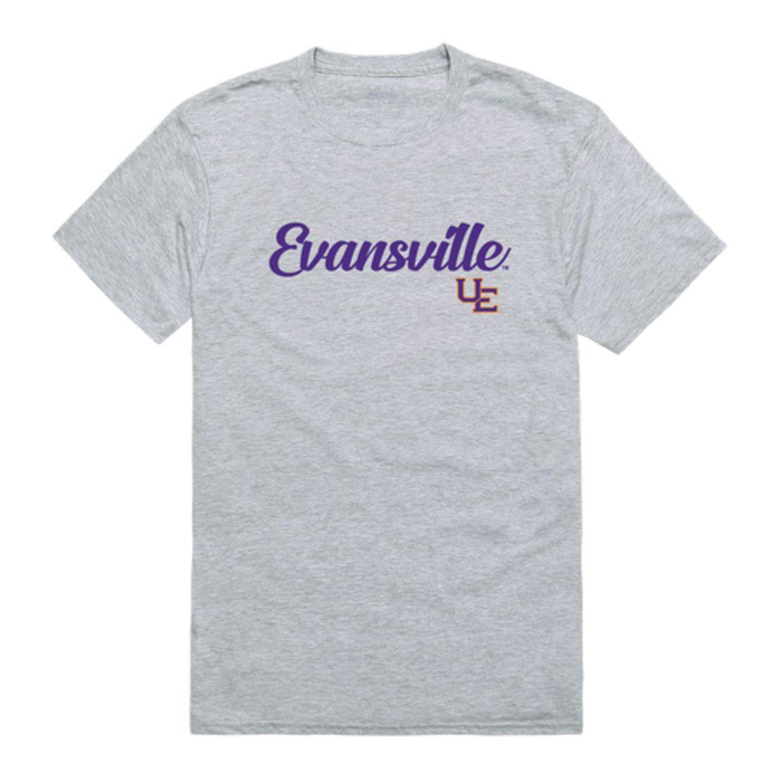University of Evansville Aces Script Tee T-Shirt-Campus-Wardrobe