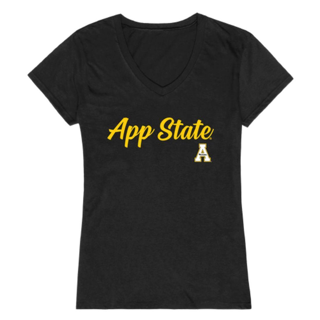 Appalachian App State University Mountaineers Womens Script Tee T-Shirt-Campus-Wardrobe