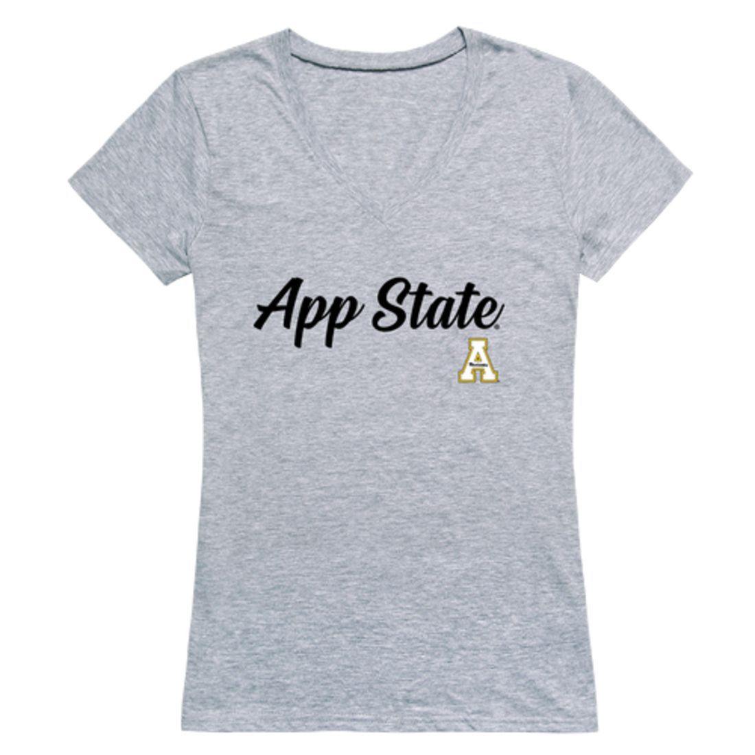 Appalachian App State University Mountaineers Womens Script Tee T-Shirt-Campus-Wardrobe