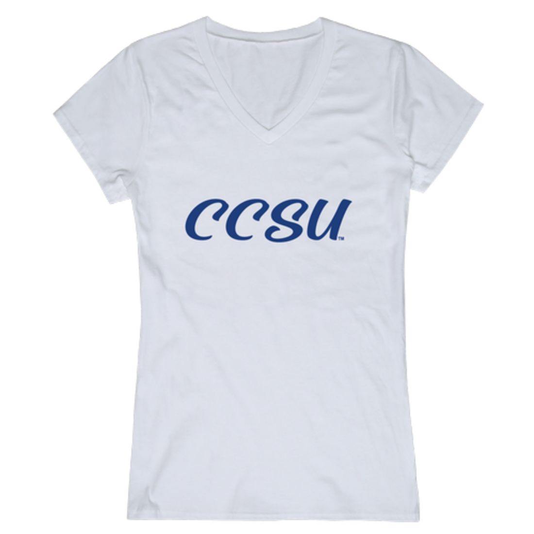 CCSU Central Connecticut State University Devils Womens Script Tee T-Shirt-Campus-Wardrobe