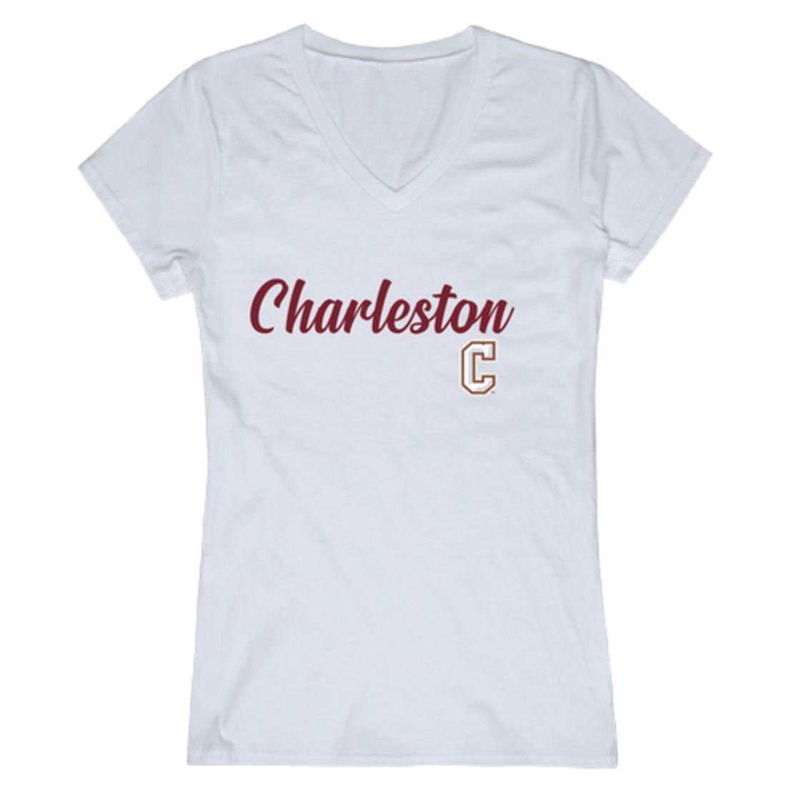 COFC College of Charleston Cougars Womens Script Tee T-Shirt-Campus-Wardrobe