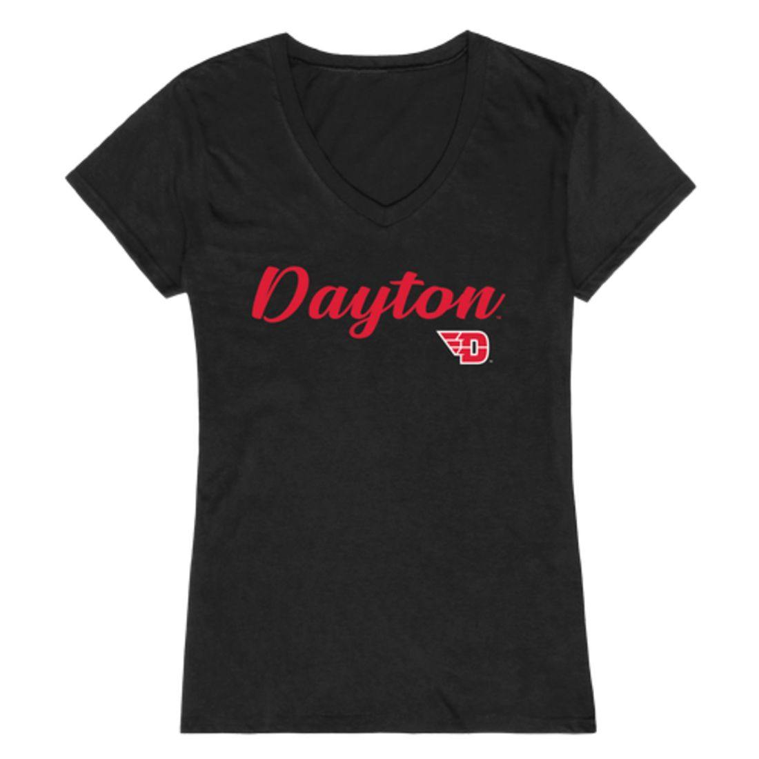 UD University of Dayton Flyers Womens Script Tee T-Shirt-Campus-Wardrobe