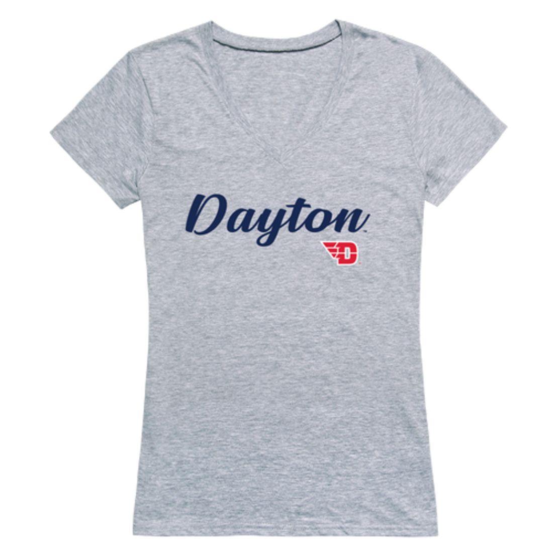 UD University of Dayton Flyers Womens Script Tee T-Shirt-Campus-Wardrobe