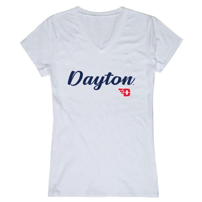 UD University of Dayton Flyers Womens Script Tee T-Shirt-Campus-Wardrobe
