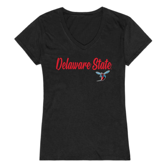 DSU Delaware State University Hornet Womens Script Tee T-Shirt-Campus-Wardrobe