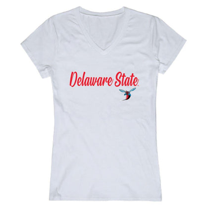 DSU Delaware State University Hornet Womens Script Tee T-Shirt-Campus-Wardrobe