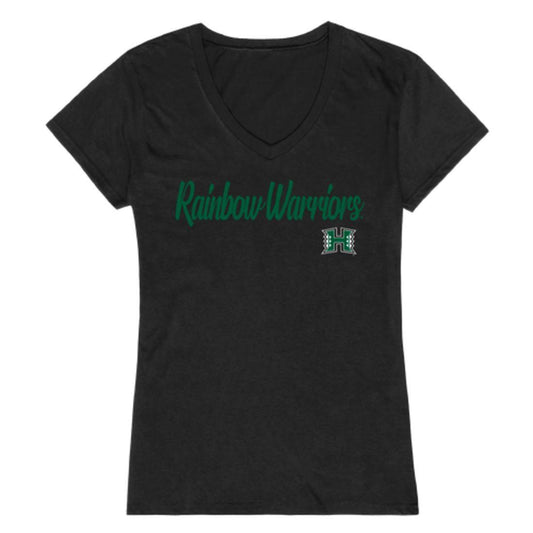 University of Hawaii Rainbow Warriors Womens Script Tee T-Shirt-Campus-Wardrobe