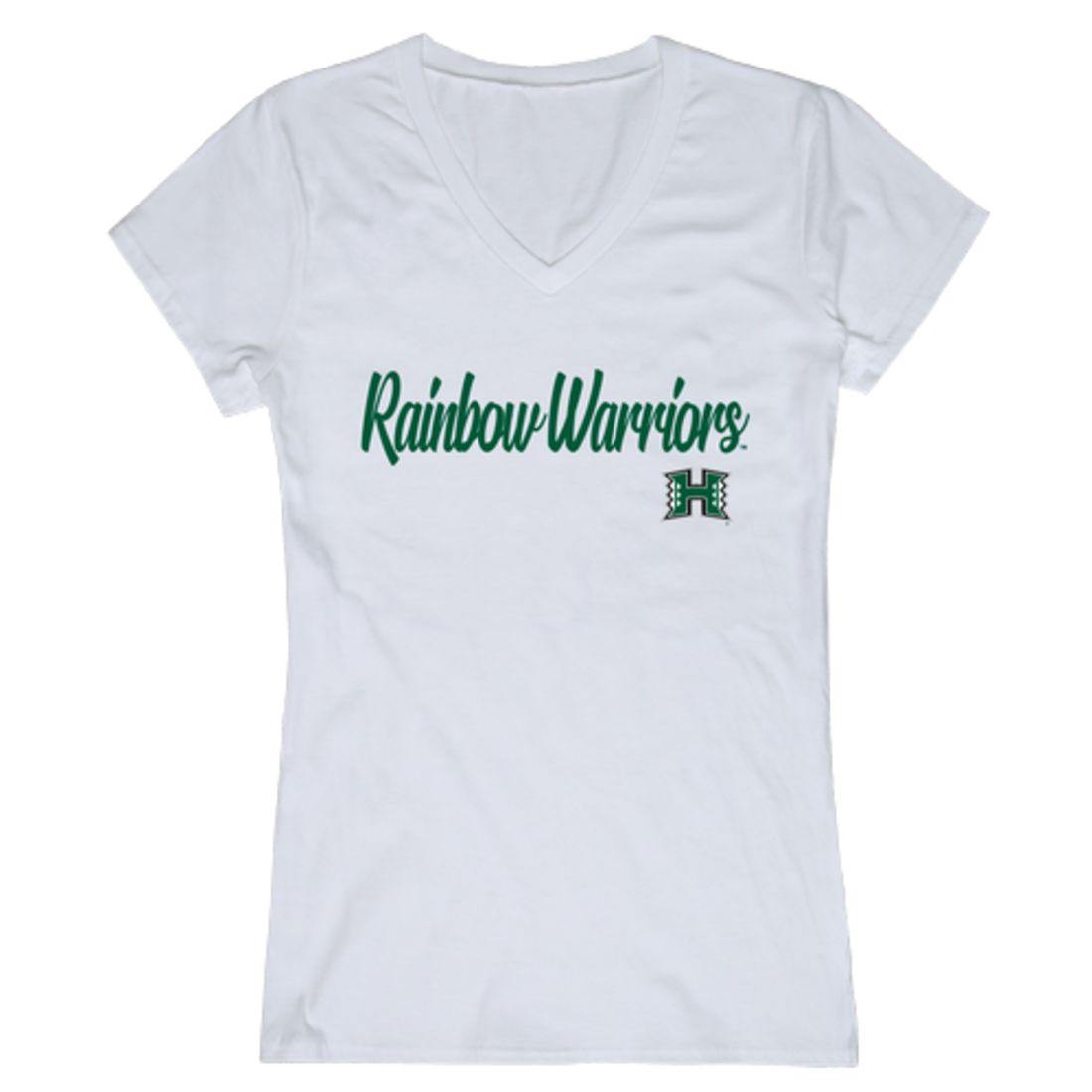 University of Hawaii Rainbow Warriors Womens Script Tee T-Shirt-Campus-Wardrobe