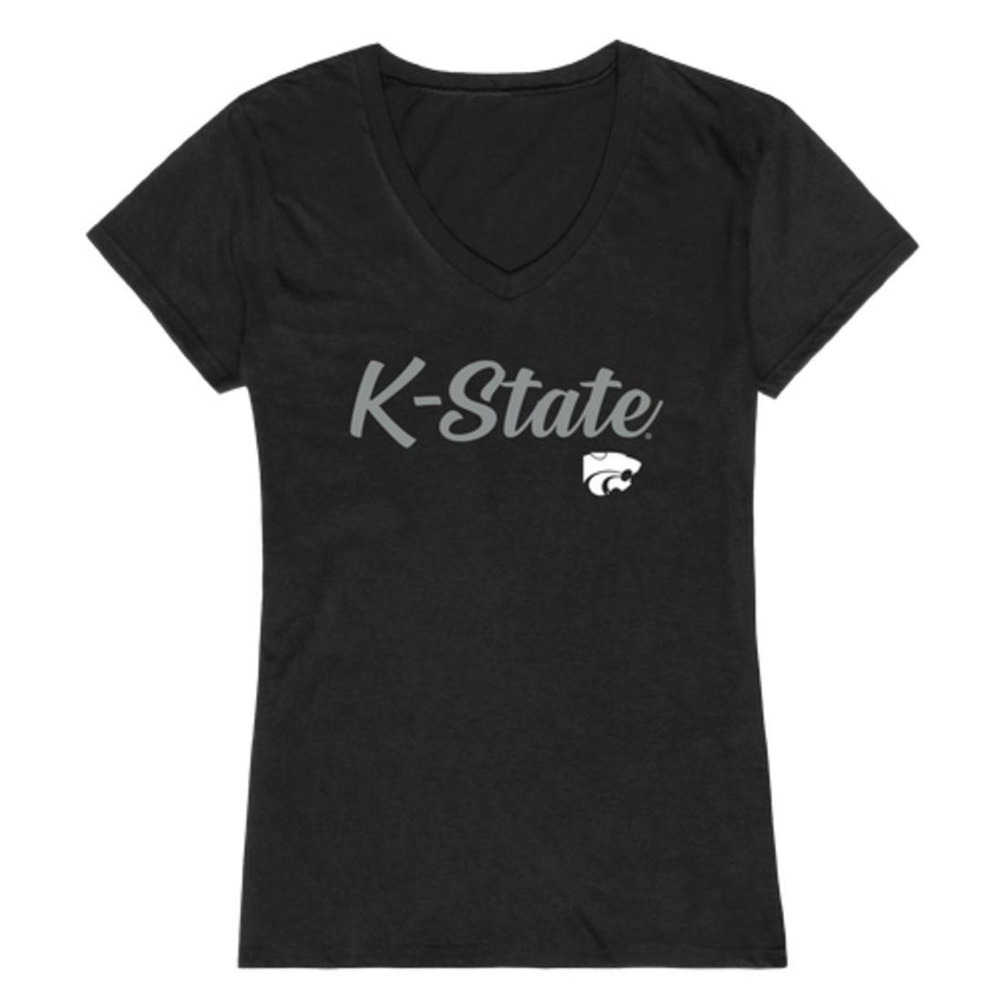 KSU Kansas State University Wildcats Womens Script Tee T-Shirt-Campus-Wardrobe