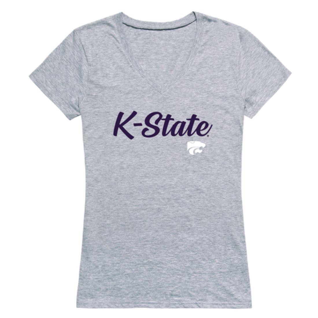 KSU Kansas State University Wildcats Womens Script Tee T-Shirt-Campus-Wardrobe