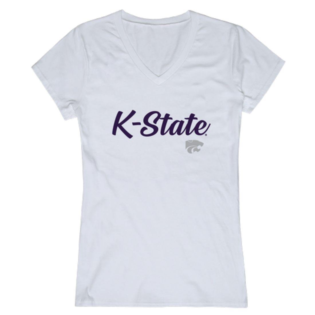 KSU Kansas State University Wildcats Womens Script Tee T-Shirt-Campus-Wardrobe