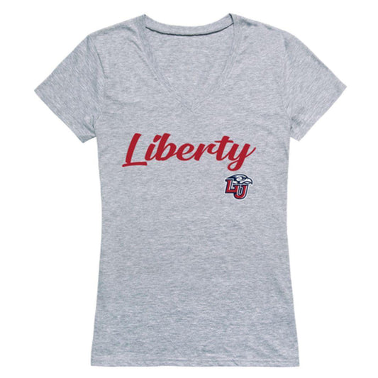 Liberty University Flames Womens Script Tee T-Shirt-Campus-Wardrobe
