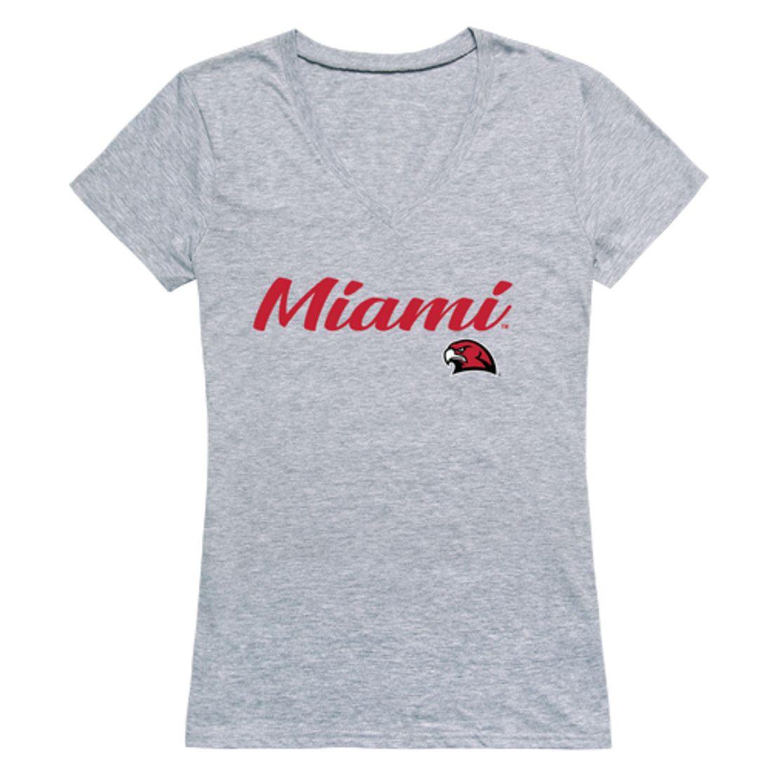 Miami UniversityHawks Womens Script Tee T-Shirt-Campus-Wardrobe