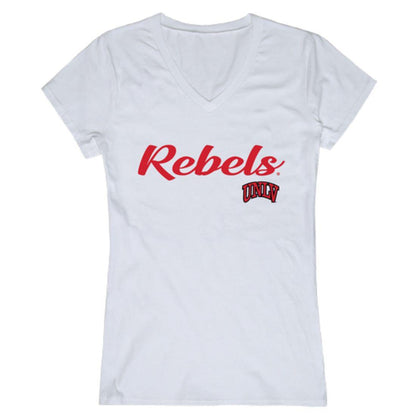 UNLV University of Nevada Las Vegas Rebels Womens Script Tee T-Shirt-Campus-Wardrobe