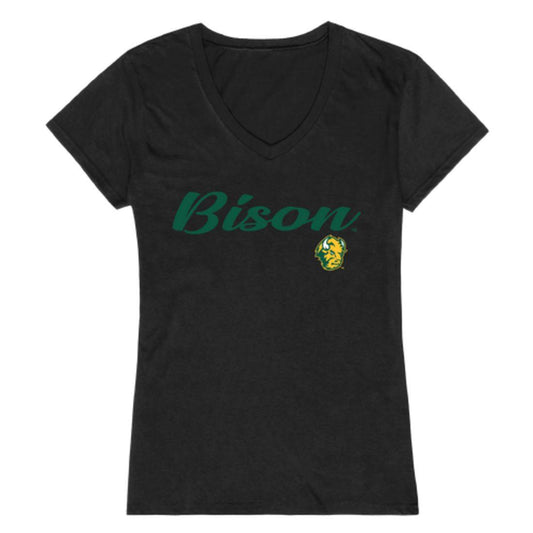 NDSU North Dakota State University Bison Thundering Herd Womens Script Tee T-Shirt-Campus-Wardrobe