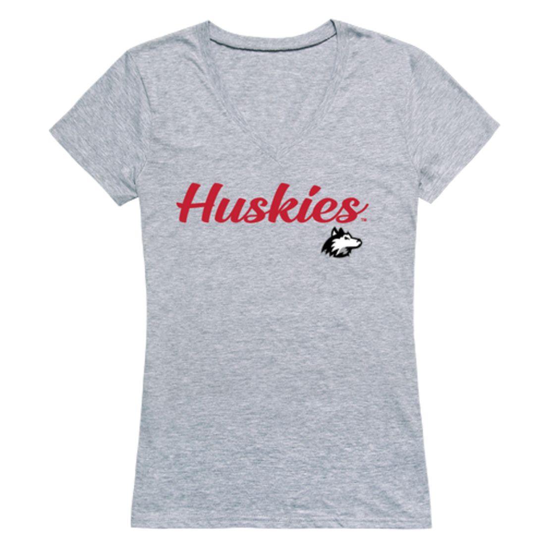 NIU Northern Illinois University Huskies Womens Script Tee T-Shirt-Campus-Wardrobe