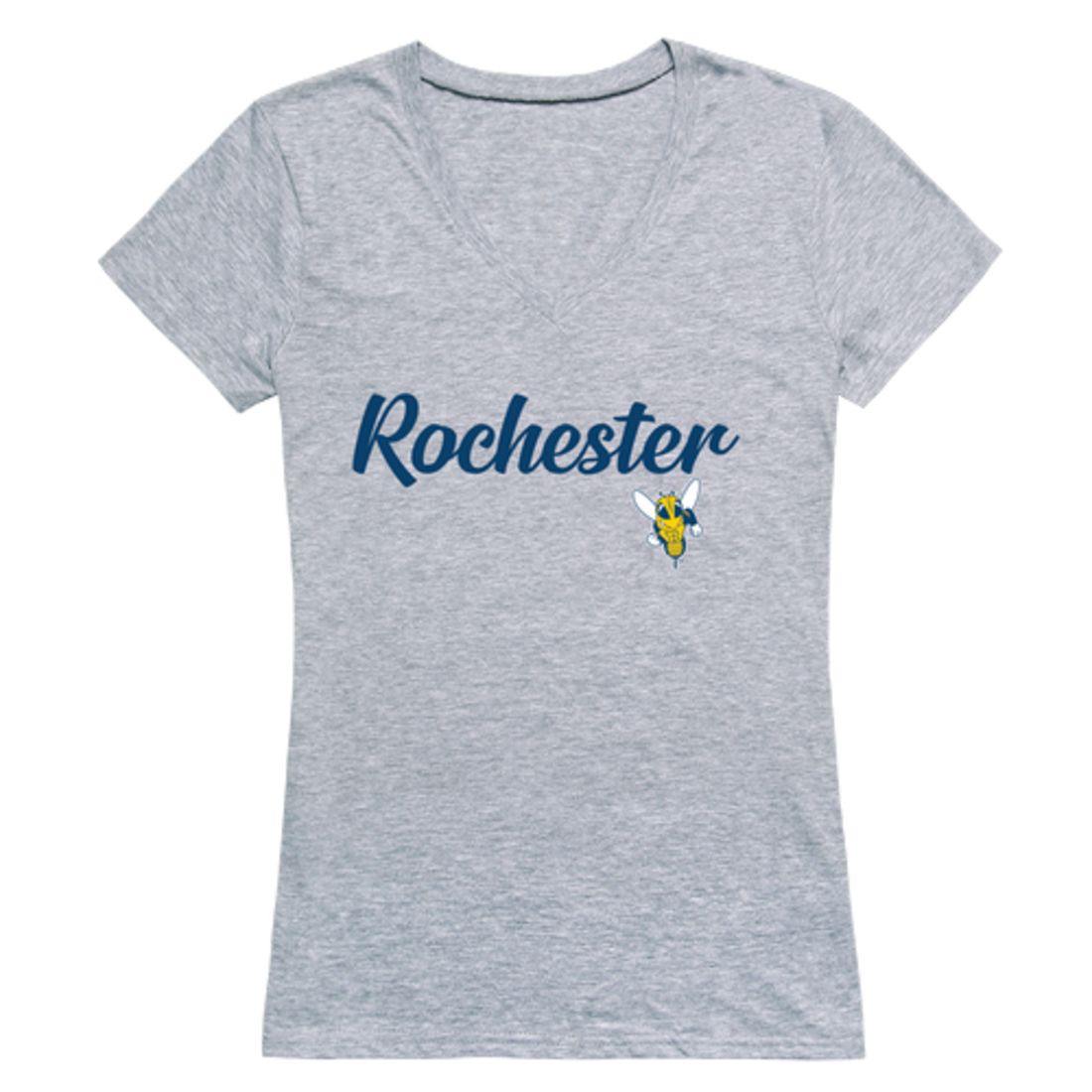 University of Rochester Yellowjackets Womens Script Tee T-Shirt-Campus-Wardrobe