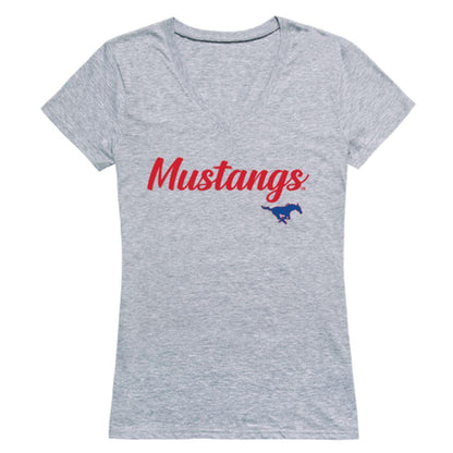 SMU Southern Methodist University Mustangs Womens Script Tee T-Shirt-Campus-Wardrobe