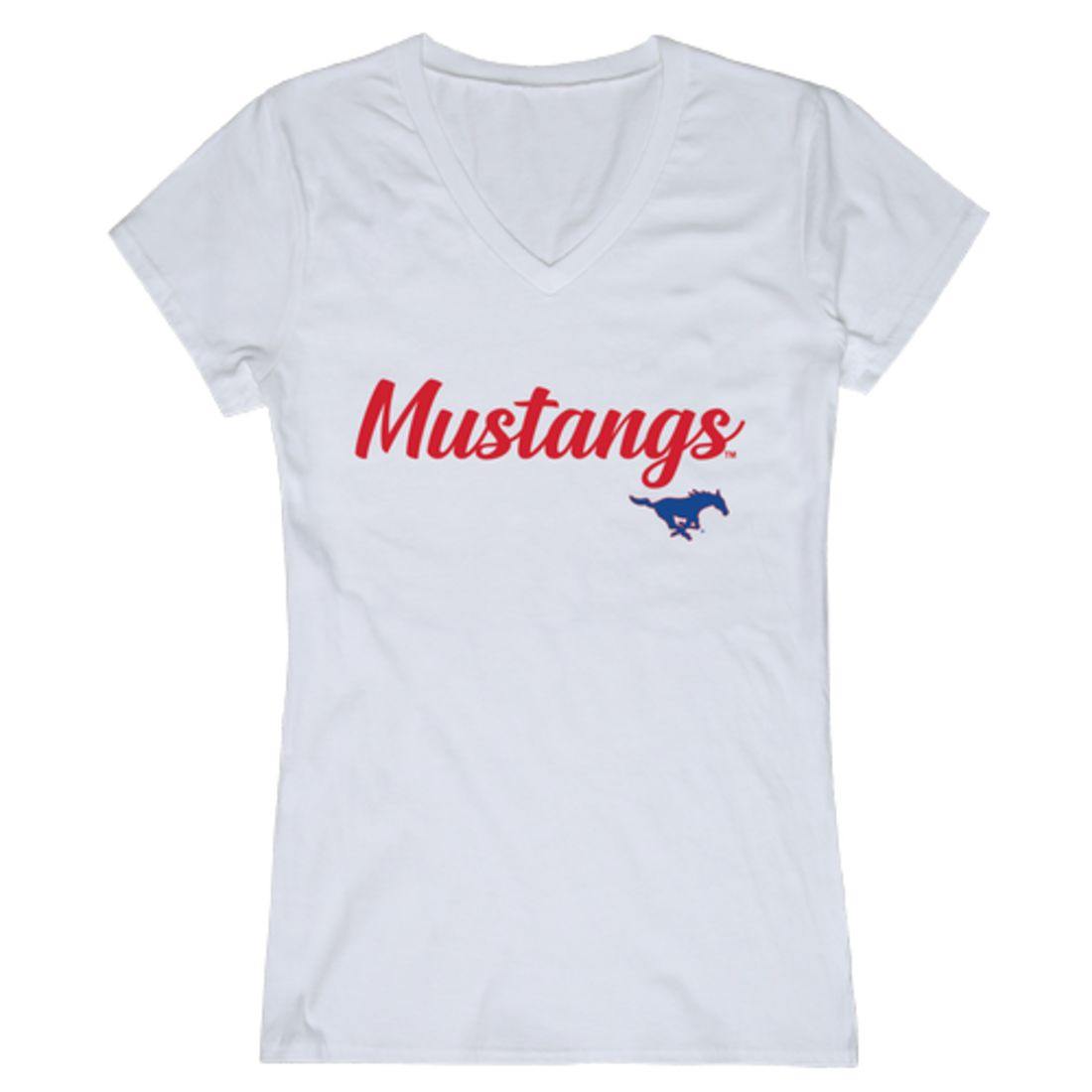 SMU Southern Methodist University Mustangs Womens Script Tee T-Shirt-Campus-Wardrobe