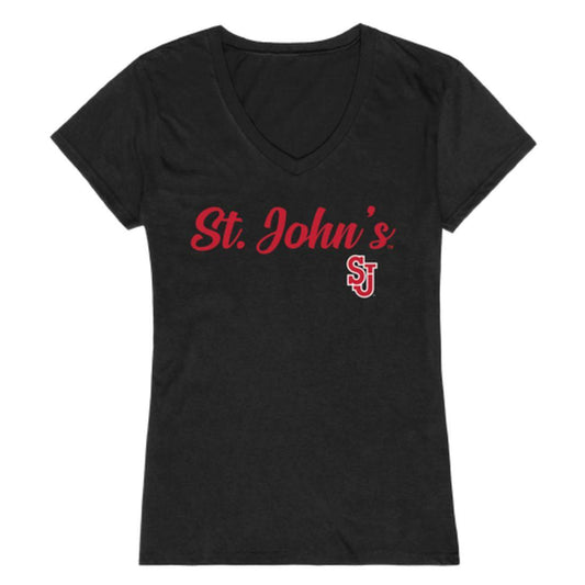 St. John's University Storm Womens Script Tee T-Shirt-Campus-Wardrobe