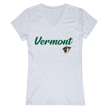 UVM University of Vermont Catamounts Womens Script Tee T-Shirt-Campus-Wardrobe