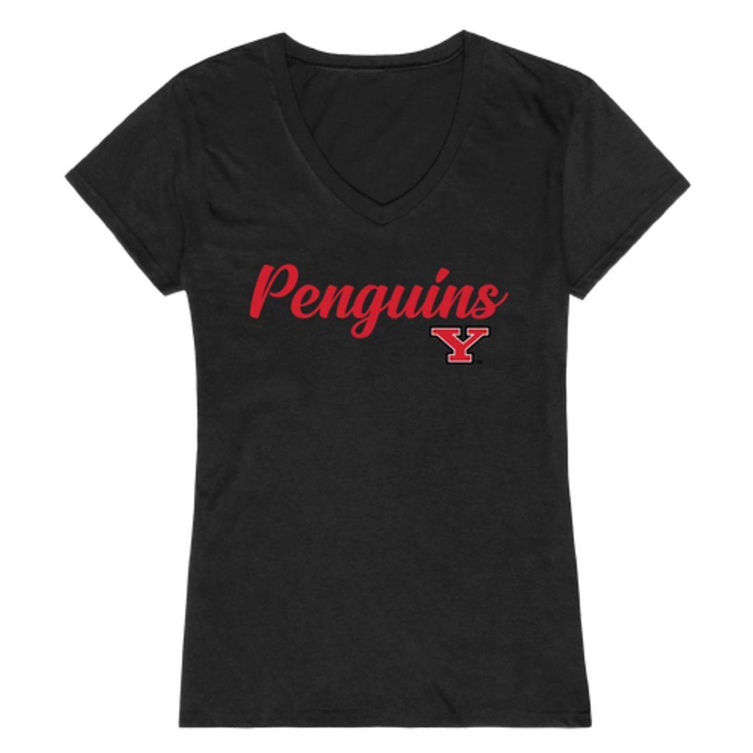 YSU Youngstown State University Penguins Womens Script Tee T-Shirt-Campus-Wardrobe