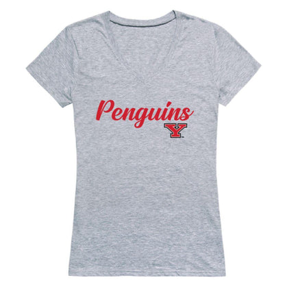 YSU Youngstown State University Penguins Womens Script Tee T-Shirt-Campus-Wardrobe