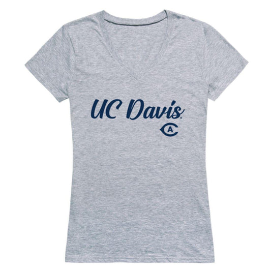 UC Davis University of California Aggies Womens Script Tee T-Shirt-Campus-Wardrobe