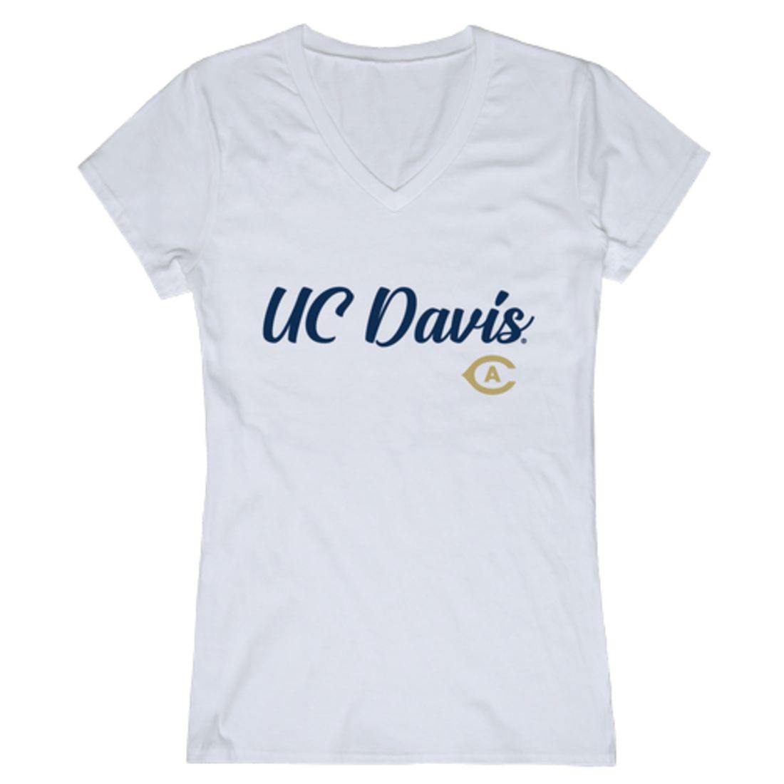 UC Davis University of California Aggies Womens Script Tee T-Shirt-Campus-Wardrobe