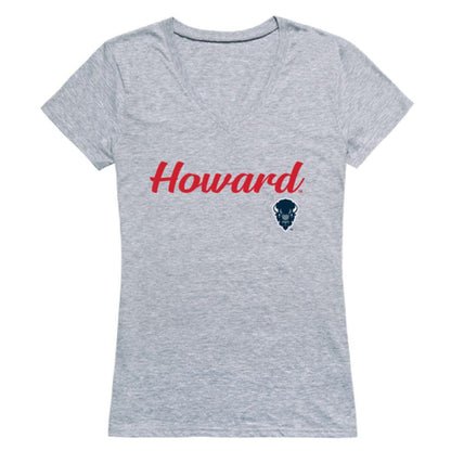 Howard University Bison Womens Script Tee T-Shirt-Campus-Wardrobe