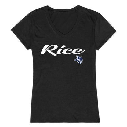 Rice University Owls Womens Script Tee T-Shirt-Campus-Wardrobe