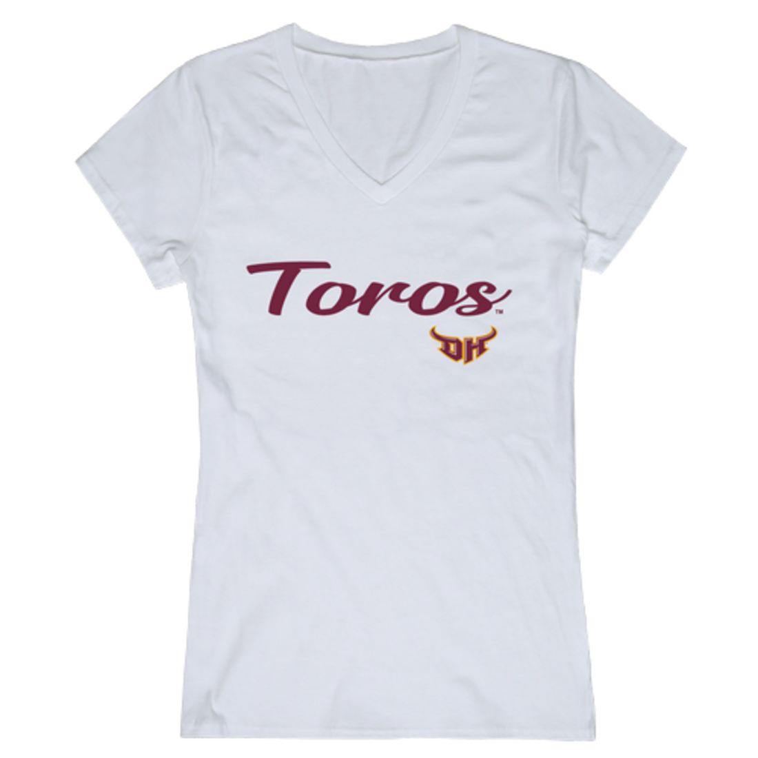 CSUDH California State University Dominguez Hills Toros Womens Script Tee T-Shirt-Campus-Wardrobe