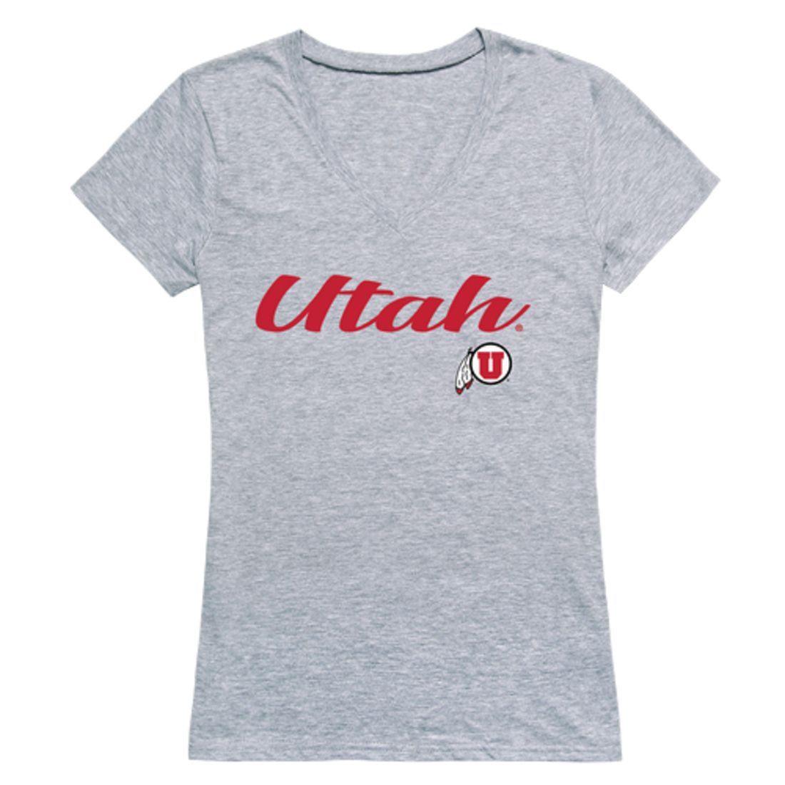 University of Utah Utes Womens Script Tee T-Shirt-Campus-Wardrobe