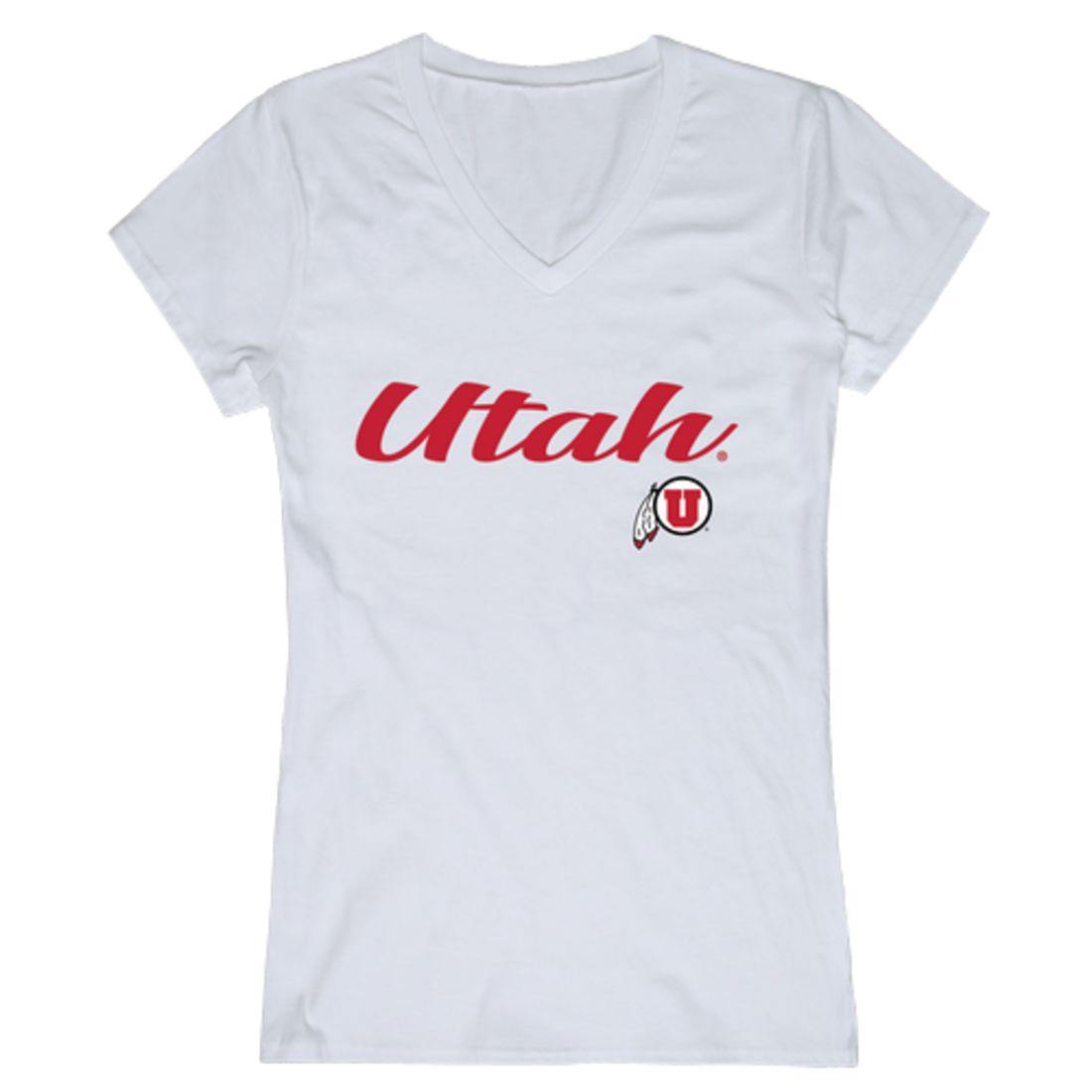 University of Utah Utes Womens Script Tee T-Shirt-Campus-Wardrobe