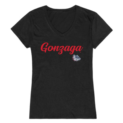 Gonzaga University Bulldogs Womens Script Tee T-Shirt-Campus-Wardrobe