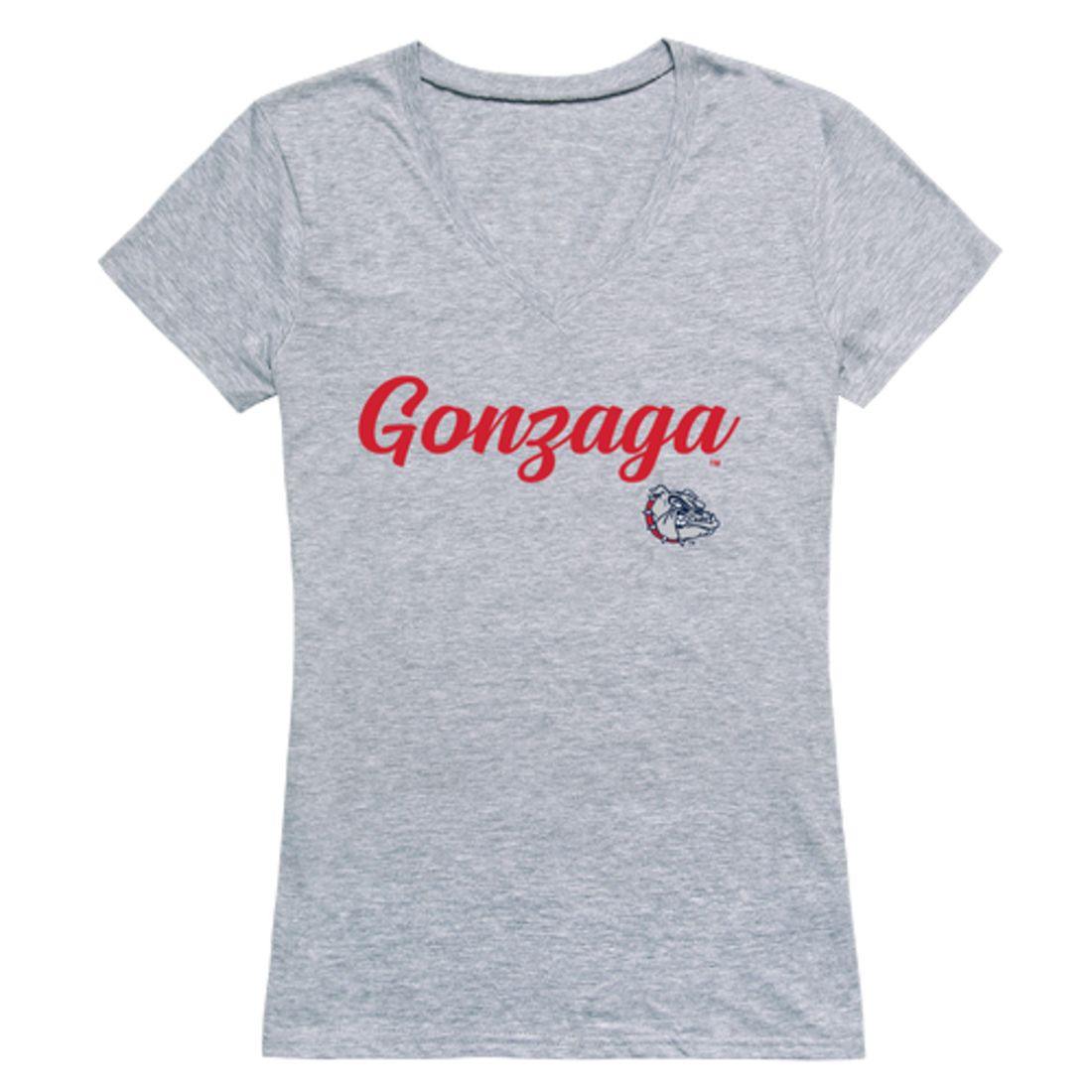 Gonzaga University Bulldogs Womens Script Tee T-Shirt-Campus-Wardrobe
