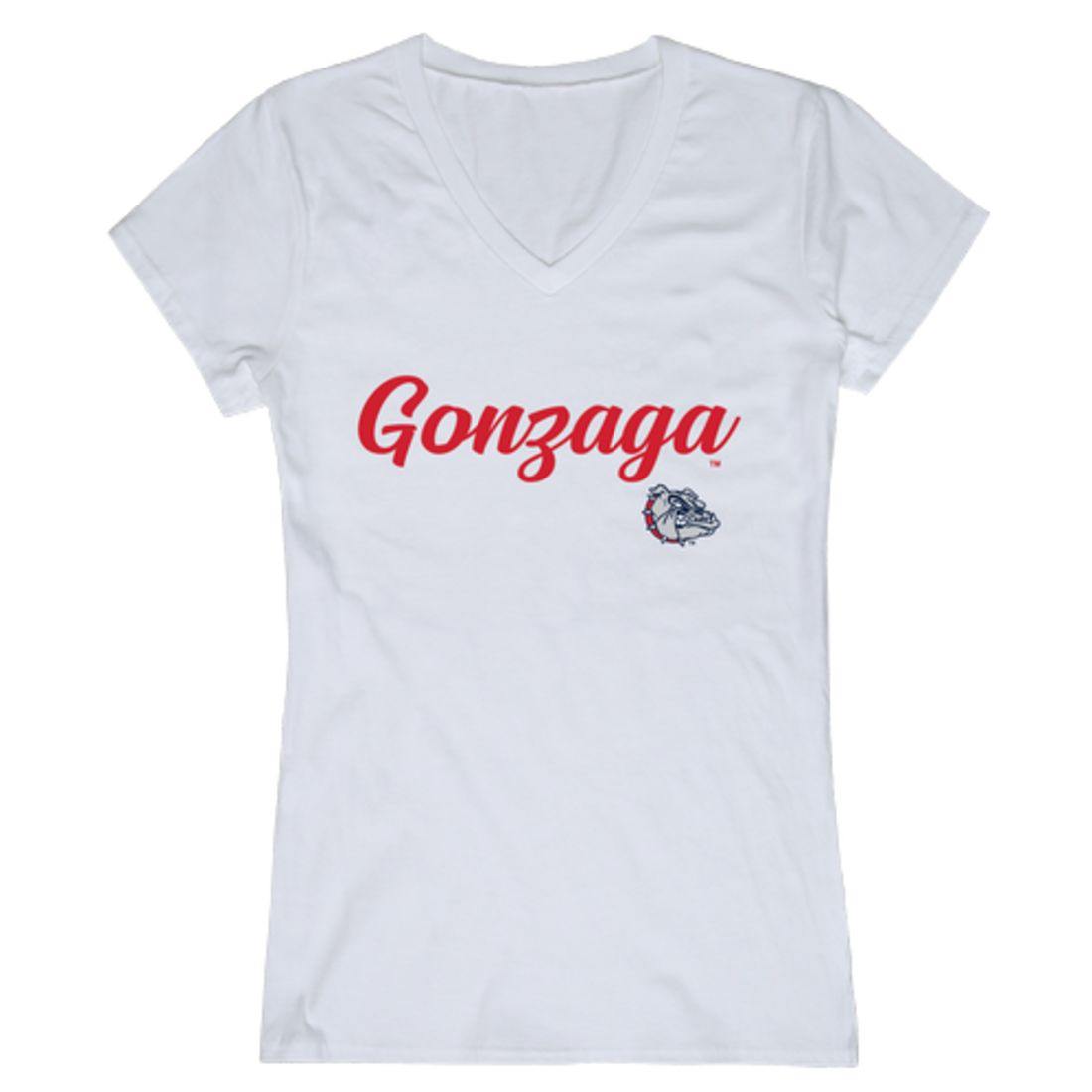 Gonzaga University Bulldogs Womens Script Tee T-Shirt-Campus-Wardrobe