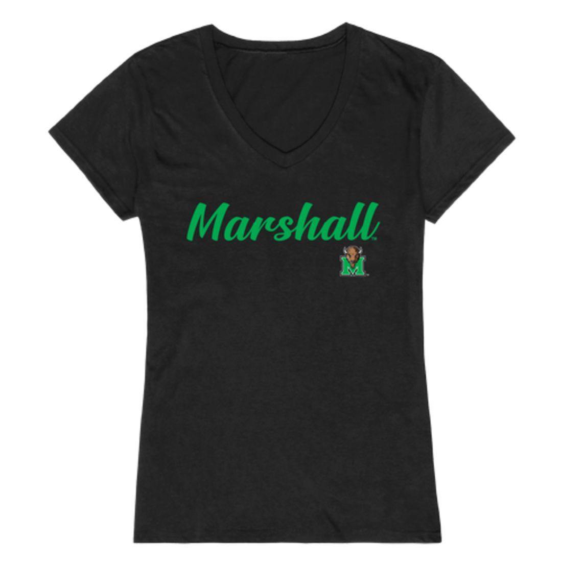 Marshall University Thundering Herd Womens Script Tee T-Shirt-Campus-Wardrobe