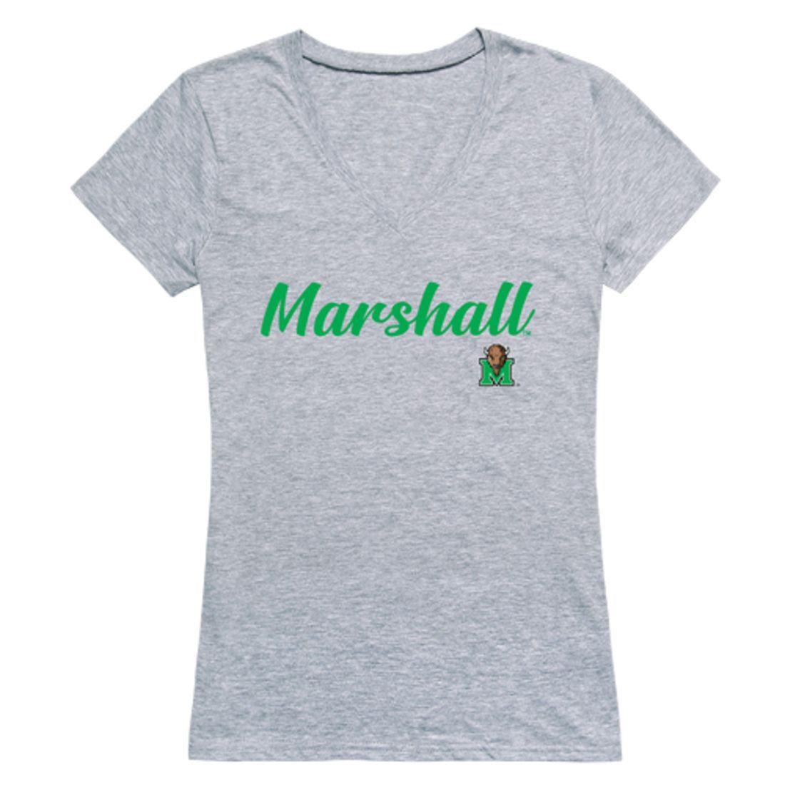 Marshall University Thundering Herd Womens Script Tee T-Shirt-Campus-Wardrobe